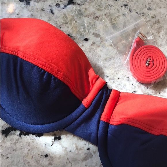 Splendid Colorblock Bikini Top with strap Small - Picture 7 of 7